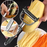 Julienne Peeler, Stainless Steel Vegetable Peeler, Double-Sided Blade Vegetable Julienne Cutter and Fruit Slicer, Vuyungers Dual Blade Multifunction Potato Peeler