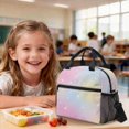 thumbnail image 4 of DISNIMO 3 in 1 School Backpack Set, Marble Print 17 Inch Lightweight Backpack and Pencil Case Set for Primary Junior High Students, 17 Inch School Bag with Insulated Lunch Bag Set for Boys Girls, 4 of 7