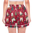 thumbnail image 2 of Women's Silk Pajama Shorts Christmas Polar Bear Pajama Shorts Women's Casual Pajama Shorts with Pockets, 2 of 6