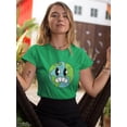 thumbnail image 2 of Toon Style Worried World T-Shirt Women -Image by Shutterstock, Female Small, 2 of 4