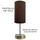 thumbnail image 2 of Lampara De Mesa, Luz Ideal, Murano Satín, Pantalla De Tela Chocolate, 2 of 6
