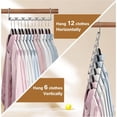 thumbnail image 2 of Sindax Cintres Gain de Place pour Organisateur de Garde-Robe - Cintres Métalliques Robustes pour Organiser le Rangement de la Garde-Robe, Cintre Gain de Place Pliable - Lot de 6, 2 of 7