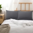 thumbnail image 1 of PiccoCasa 2Pcs Washed Microfiber Pillowcases Soft Envelope Dark Gray Standard(20"x26"), 1 of 7