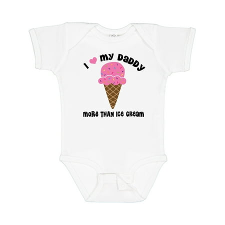 

Inktastic I Love Daddy More Than Ice Cream Gift Baby Girl Bodysuit