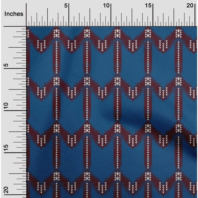 oneOone Polyester Lycra Fabric Chevron Ikat Decor Fabric Printed BTY 56 Inch Wide