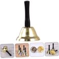thumbnail image 4 of 2pcs Wooden Handle Rattle Wedding Ringer Brass Bells Church Hand Bells Cow Bell Hand Sleigh Bell Hand Call Ringing Bell Metal Hand Bell Hand Call Bell Dinner Party Wood, 4 of 5