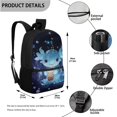 thumbnail image 4 of Yuyamidu Blue Axolotl School Backpack Set 3Pcs Lightweight Casual Daypacks with Lunch Bag Pen Bag Set Lightweight Portable Lunch Box Elementary Middle School Kids Backpack, 4 of 7