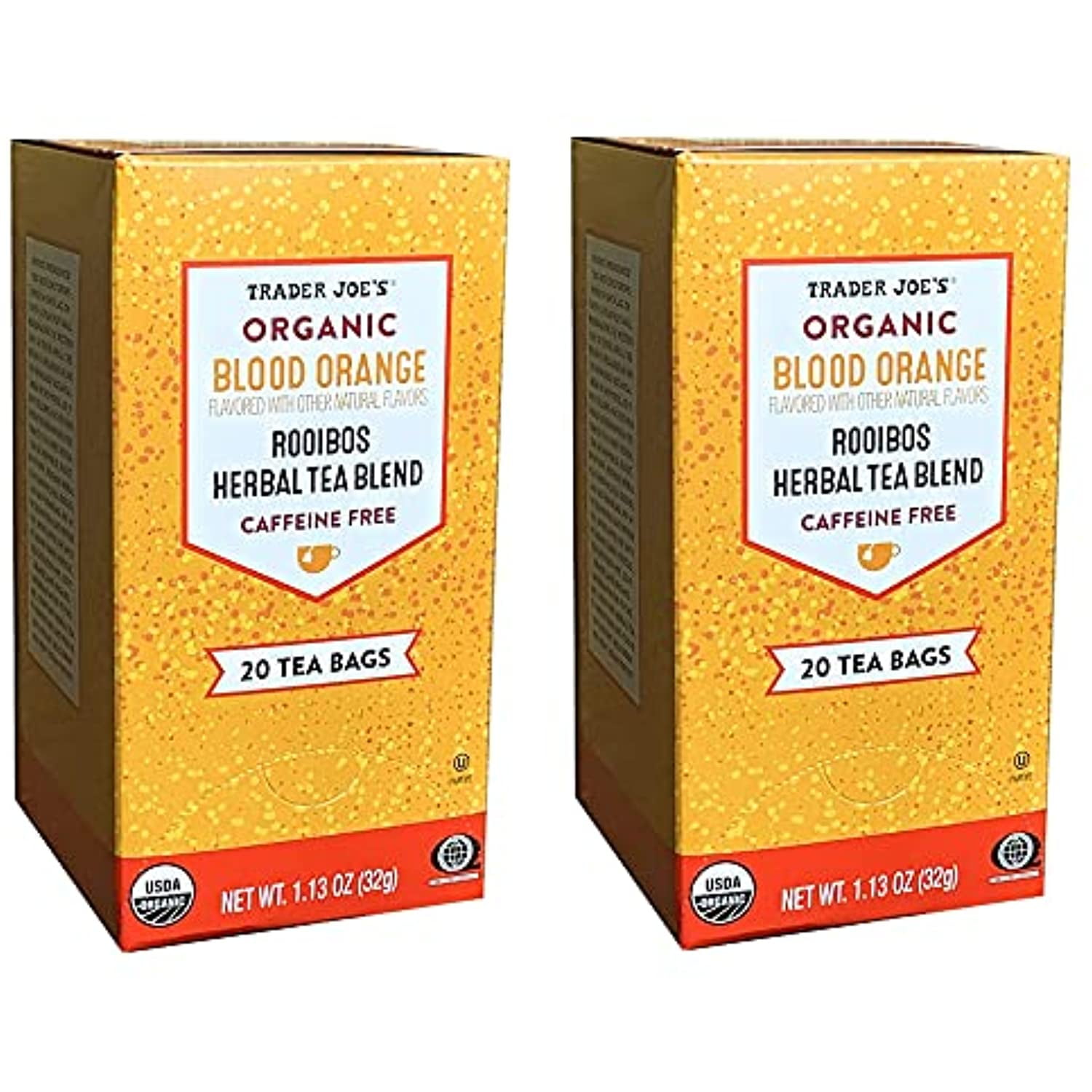 Tj Organic Blood Orange Rooibos Herbal Tea Blend, Flavored With Other