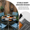 thumbnail image 2 of Burnt Orange Black Geometric Round Tablecloth for 36-44 Inch Tables,Fitted Table Cover with Elastic Edge,Modern Abstract Art Block Waterproof Outdoor Table Cloth Protector for Patio Garden Dinner, 2 of 9