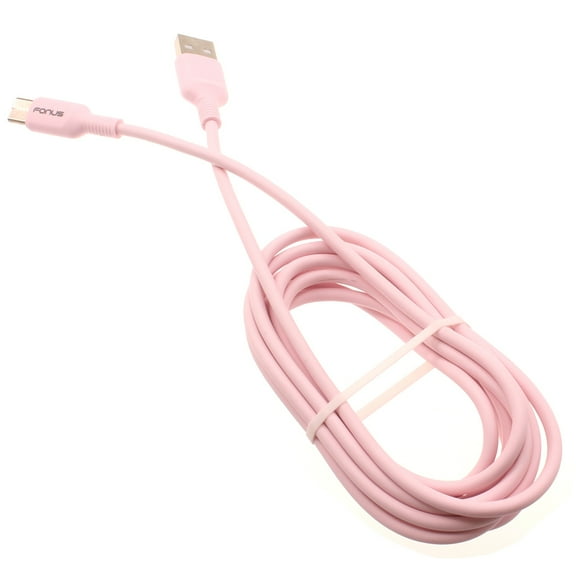 Pink 6ft USB-C Cable for Moto G Power (2022) Phone - Charger Cord Power Wire Type-C Fast Charge Sync R8G Compatible With Motorola Moto G Power (2022)