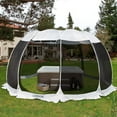 thumbnail image 2 of EighteenTek Screen House for Camping Pop Up Sun Shade Shelter 15'X 15' Gray, 2 of 7