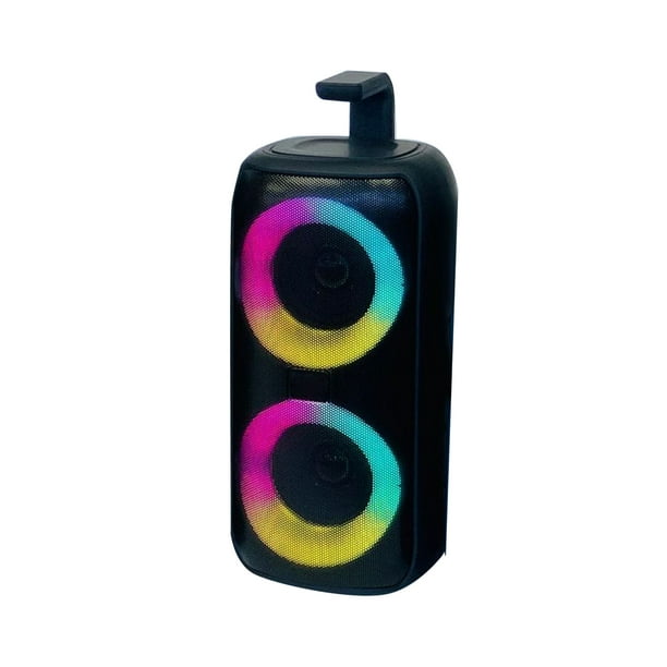 Reproductor de audio Altavoz portátil A85 RGB con luz, altavoz de tarjeta portátil para exteriores, radio de baile cuadrado de doble bocina Irfora Reproductor de audio