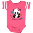 thumbnail image 3 of Inktastic Too Cute Baby Panda with Flowers Girls Baby Bodysuit, 3 of 5