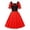 Red, variant on 1950s Dresses for Women Polka Dots Rockabilly Retro Short Sleeve Dress Party Evening Prom Gown Red L