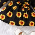 thumbnail image 4 of Mercatoo Toddler Kids Baby Girls Casual Long Sleeve Round Neck Sunflower Print Dress P𝐚rty Dress Clothes Sweater for Girl, 4 of 7