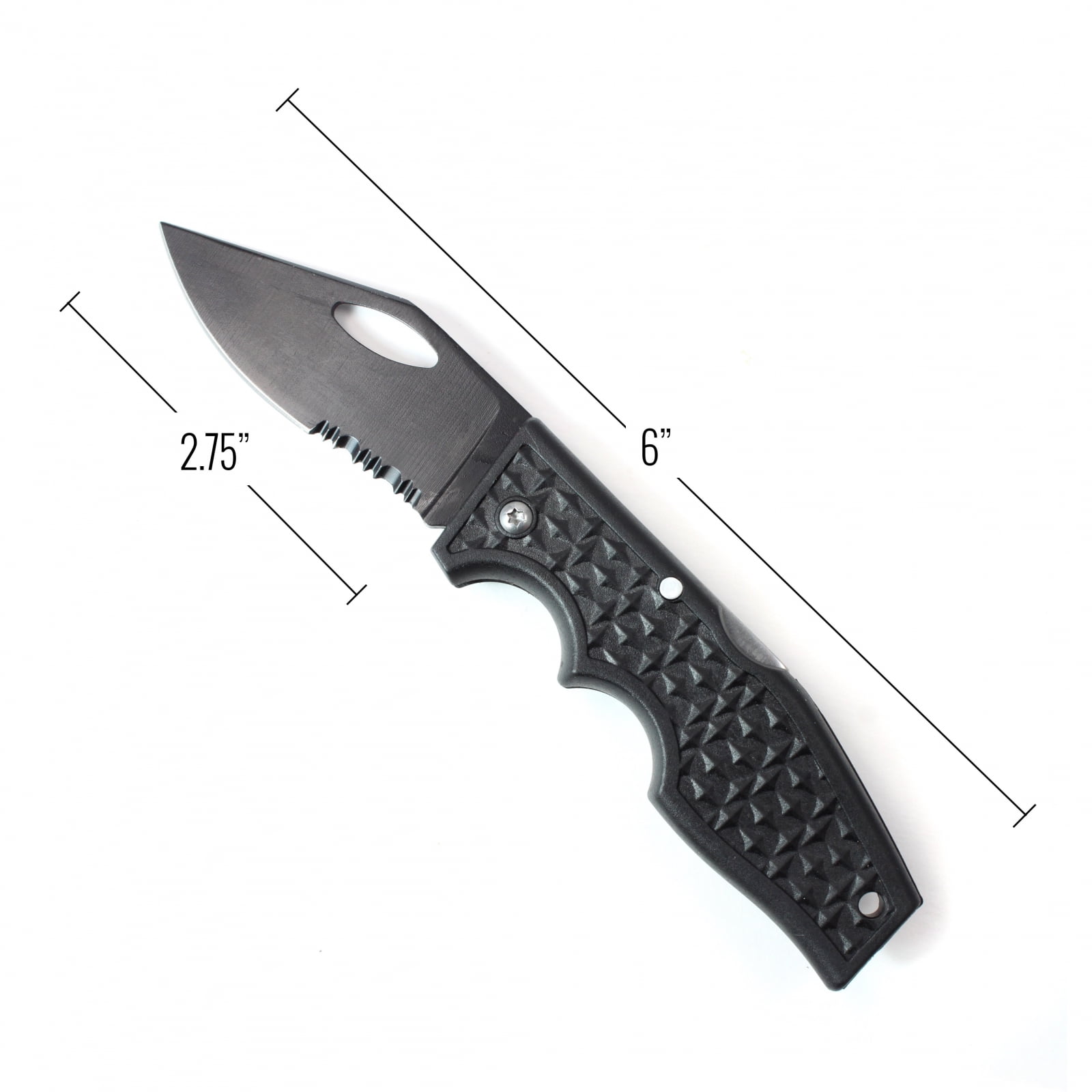 ASR Outdoor EDC Compact Blackout Folding Utility Pocket Knife with Clip,  Black 3.5 inch - Walmart.com