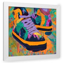 Stephen Chambers 26x26 White Modern Wood Framed Wall Art Titled - Air Jordan 32