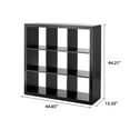 Better Homes & Gardens 9Cube Storage Organizer, Solid Black