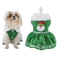 thumbnail image 1 of Chiens Chiot Robes Chat Costumes Filles Noël Chaud Polaire Paillettes Paillettes Chats Tenue Premium Animaux de Compagnie Jupe pour Noël Partie Robe, 1 of 7