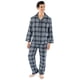 thumbnail image 1 of Conjunto de Pijama de Franela para Hombre Fruit of the Loom Verde Marino 2X, 1 of 6