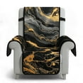 thumbnail image 6 of TSOVTHRID Black Golden Marble Texture Print Recliner Chair Covers Non-Slip Recliner Cover Dog Chair Cover Furniture Protector with Pocket, Elastic Strap Washable Slipcover for Dogs, Pets, 6 of 7