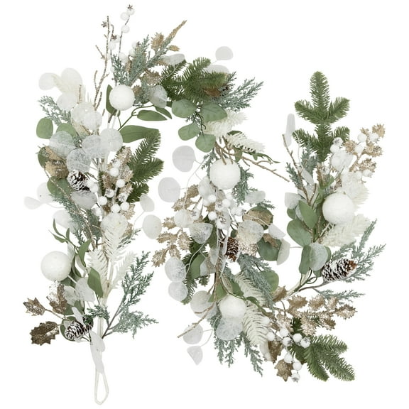 Northlight Mixed Winter Foliage Artificial Christmas Garland- 6' x 8" - Unlit