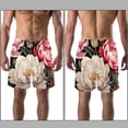 thumbnail image 3 of luoweisi Men's Beach Shorts Quick Dry Swim Trunks with Mesh Lining Peony L, 3 of 5