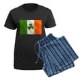 thumbnail image 5 of CafePress - Irish Shamrock Flag Women's Dark Pajamas - Women's Short Sleeve Print T-Shirt and Pants Dark Cotton Pajama Set, 5 of 7