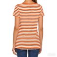 thumbnail image 5 of Sokhug Round Neck Striped Short Sleeve Women's T Shirt Casual Loose Fit Lightweight Summer Tee Soft Comfy Basic Summer Blouse, 5 of 6