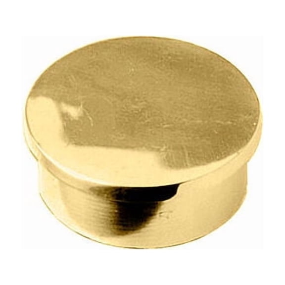 Lavi Industries End Cap Flush for 2"" Tubing Polished Brass