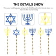 thumbnail image 4 of KAKOWELY 20 pajitas de papel para fiesta de Hanukkah, pajitas para bebidas, colores variados, 4 of 4