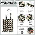 thumbnail image 4 of Retro Plaid Canvas Tote Bag Buffalo Checkered Pattern Vintage Style Geometric Design Rustic Aesthetic Cute Reusable Foldable Shopping Tote, 4 of 5