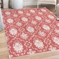 thumbnail image 1 of Floral Decorative Rug, Classic Victorian Floral Patterns Tulips Nostalgic Romantic Modern in Vintage Style, Quality Carpet for Bedroom Dorm and Living Room, 6 Sizes, Coral White, by Ambesonne, 1 of 4