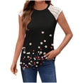 thumbnail image 1 of Staron Tank Tops for Women Sleeveless Loose Tops Crew Neck Basic Tees Lace Summer Flowy Blouses Shirts, 1 of 1