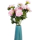thumbnail image 1 of Ramo de dalias artificiales de color rosa claro con flores simuladas decorativas para el hogar, 1 of 3