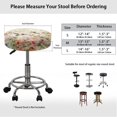 thumbnail image 6 of ZIATUBLE Flower Hummingbird Barstool Covers Slipcovers Washable Round Stool Covers with Padding 14-16 Inch Polyester Round Stool Slipcover 2 Packs Comfortable Circle Bar Stool Covers, 6 of 6
