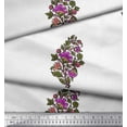 thumbnail image 3 of Soimoi Rayon Crepe Fabric Leaves & Floral Block Decor Fabric Printed Yard 46 Inch Wide, 3 of 3