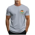 thumbnail image 1 of Eres Más Que una Camisa de Puntuación de Prueba Nueva Moda Casual Hombres Imprimir Camiseta Deportiva Manga Corta Blusas de Cuello Redondo, 1 of 1