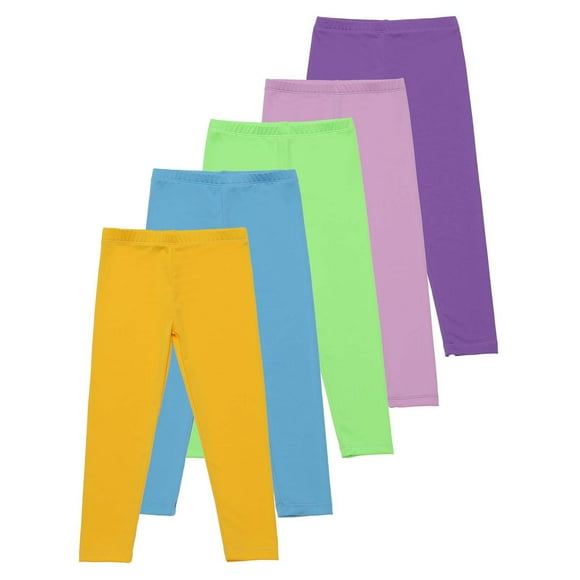 QIPOPIQ girls Leggings 5 Pack Clearance