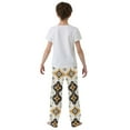 thumbnail image 4 of FORMRS Boys Pajama Pants with Pockets Size 6-8Y Kids Lounge Sleep Bottoms, White and Black, 4 of 8
