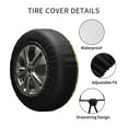 thumbnail image 4 of Kdxio Gold Pineapple for Tire Cover Wheel Protectors Tyre Covers Weatherproof Wheel Covers Universal Fit for Trailer Rv SUV Truck Camper Travel Trailers 17 inch, 4 of 8