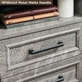 thumbnail image 6 of ACCOHOHO 18" Farmhouse Rustic Nightstand with 2 Drawers, Grey, 6 of 8