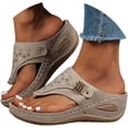 thumbnail image 3 of Yuanlong Womens Sandals Hollow Arch Support Flip Flops Summer Comfortable Dressy Casual Beach Sandals, 3 of 9