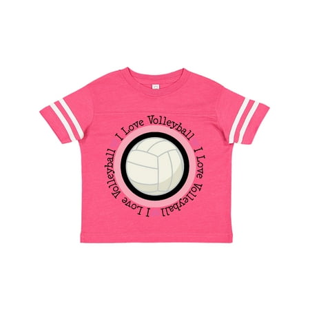 

Inktastic I Love Volleyball Sports Gift Toddler Toddler Girl T-Shirt
