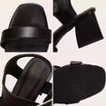 thumbnail image 4 of Zapatos peep toe para mujer Sandalias casuales con hebilla de cinturón de tacón grueso medio Wmkox8yii  nm4313, 4 of 5