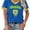 Blue-brazil, variant on Women's Mexico Soccer Fan T-Shirt, Patriotic Green Red Heart Flag Graphic V-Neck Ringer Tee, 2026 Game Day Soccer Tournament Supporter Top