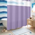 thumbnail image 6 of No Hook Shower Curtain, Pure Lavender Purple Shower Curtains for Bathroom with See Through Top Window, Modern Solid Color Minimalist Art Waterproof & Washable Bath Curtain Standard 72"x72", 6 of 9