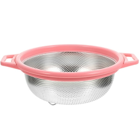 

PATKAW 1pc Stainless Steel Rice Washing Colander Vegetable Fruit Strainer Bowl