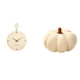 thumbnail image 1 of Reloj de pared decorativo silencioso de madera para colgar, con forma de calabaza, almohada rústica, decoración moderna, adecuado para sala de estar,, 1 of 8