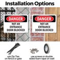 thumbnail image 3 of Not An Entrance Door Blocked OSHA Danger Rigid Plastic Sign 24 Inch x 18 Inch - 10 Pack, 3 of 8